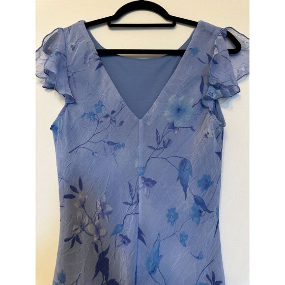 Vintage Blue Midi Dress Fits like a Size Small! - Picture 6 of 8